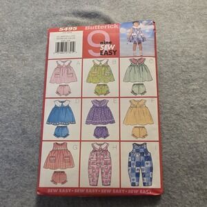 Butterick 5495 Girls Dress/Top & Bloomer Sewing Pattern Sew Easy